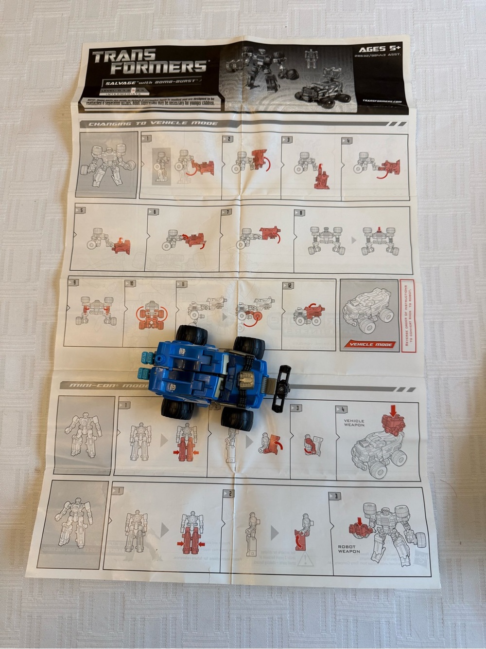 Vintage Transformers 2011 SALVAGE Power Core Combiners Autobot Commander